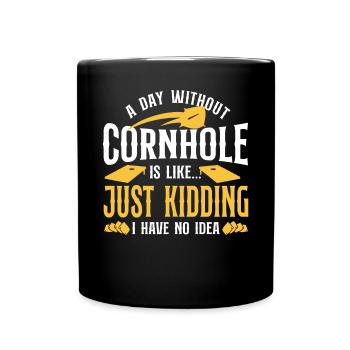 Joueur de sac de haricots de l’équipe Cornhole - Mug uni - noir - Devant