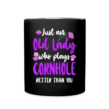 Cornhole Team Bean Bag Player - Tasse einfarbig - Schwarz - Vorne