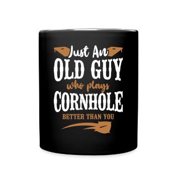 Cornhole Team Bean Bag Player - Tasse einfarbig - Schwarz - Vorne