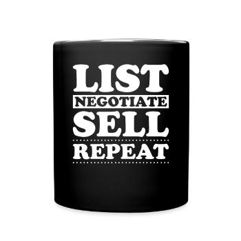 Real Estate Agent House Broker Real Estate Agent Real Estate - Full Colour Mug - black - Front