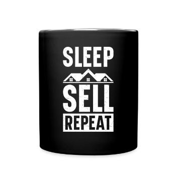 Real Estate Agent House Broker Real Estate Agent Real Estate - Full Colour Mug - black - Front