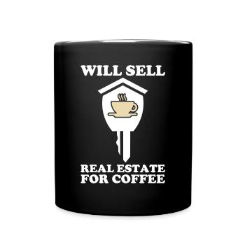 Agent immobilier Courtier immobilier Agent immobilier Agent immobilier - Mug uni - noir - Devant