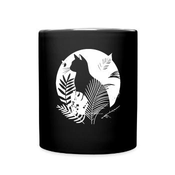 Illustration de chats - Mug uni - noir - Devant