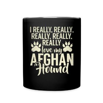 Afghan Hound Gifts - Full Colour Mug - black - Front