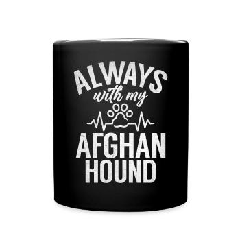 Afghan Hound Gifts - Tasse einfarbig - Schwarz - Vorne