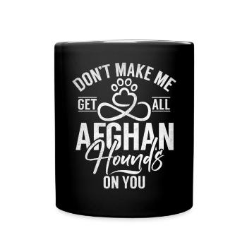 Afghan Hound Gifts - Tasse einfarbig - Schwarz - Vorne