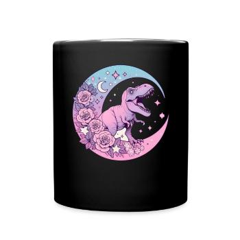 Pastel Goth T-Rex Kawaii Aesthetic Creepy - Full Colour Mug - black - Front