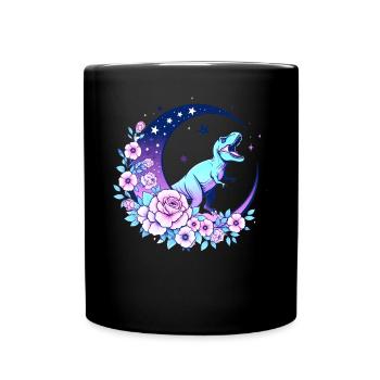 Pastel Goth T-Rex Kawaii Aesthetic Creepy - Full Colour Mug - black - Front