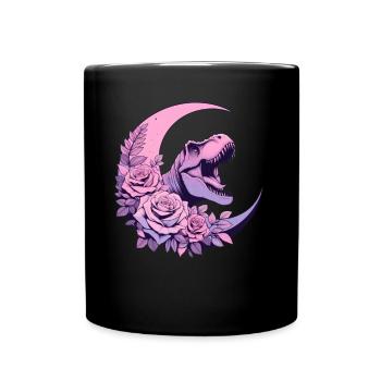Pastel Goth T-Rex Kawaii Aesthetic Creepy - Full Colour Mug - black - Front