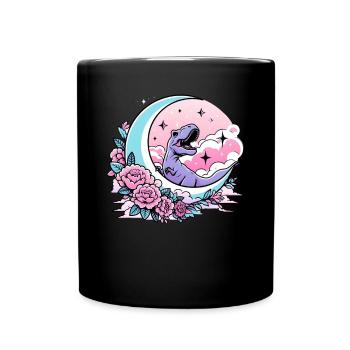 Pastel Goth T-Rex Kawaii Aesthetic Creepy - Full Colour Mug - black - Front