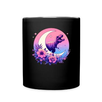 Pastel Goth T-Rex Kawaii Aesthetic Creepy - Full Colour Mug - black - Front