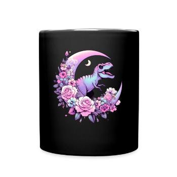 Pastel Goth T-Rex Kawaii Aesthetic Creepy - Full Colour Mug - black - Front