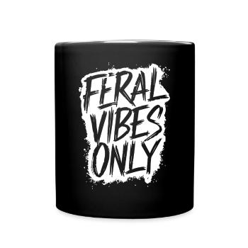 Feral Bold Wild free Adventure Nature Blanc - Mug uni - noir - Devant