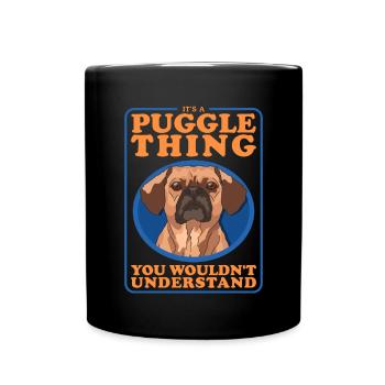 Puggle Dog Owner Cadeau pour propriétaire de chien - Mug uni - noir - Devant