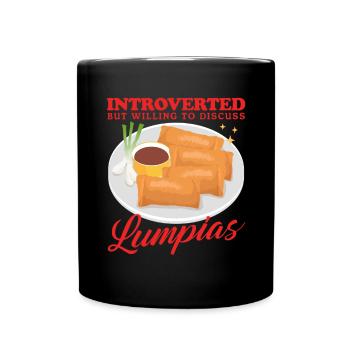 Lumpia Spring Roll Loempia Gift - Full Colour Mug - black - Front