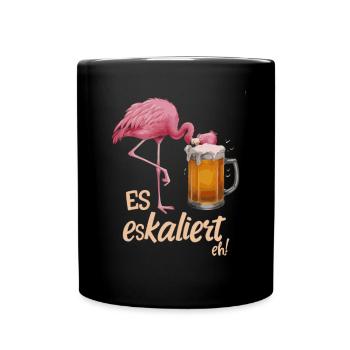 It's escalating anyway! – Flamingo for party lovers - Full Colour Mug - black - Front