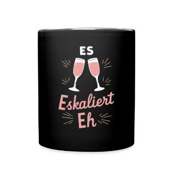 De toute façon, la situation s’intensifie ! – Coupe à Happy - Mug uni - noir - Devant
