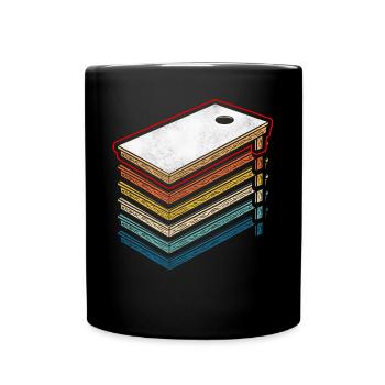 Cornhole Team Bean Bag Player - Tasse einfarbig - Schwarz - Vorne