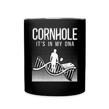 Cornhole Team Bean Bag Player - Tasse einfarbig - Schwarz - Vorne