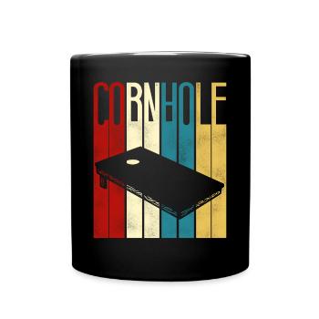 Joueur de sac de haricots de l’équipe Cornhole - Mug uni - noir - Devant