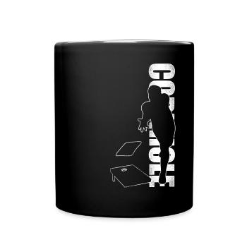 Cornhole Team Bean Bag Player - Tasse einfarbig - Schwarz - Vorne