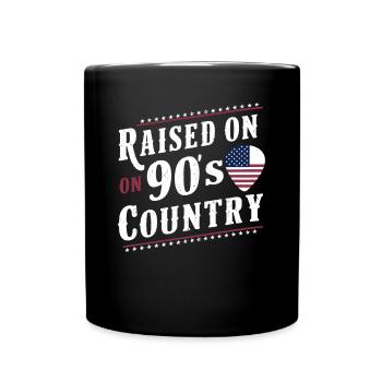 J’ai grandi avec la musique country des années 90 - Mug uni - noir - Devant