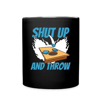 Shut Up And Throw Boards Bean Bag Game - Full Colour Mug - black - Front