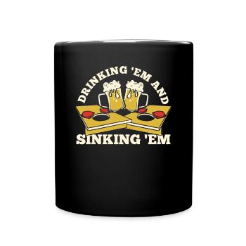 Trink- und Versenkbretter Sitzsack Spiel Cornhole - Tasse einfarbig - Schwarz - Vorne