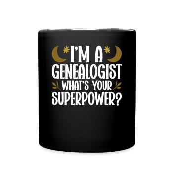 Genealogie Genealogen Ahnenforschung Ahnenforscher - Tasse einfarbig - Schwarz - Vorne