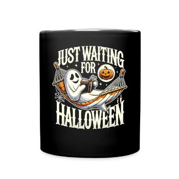 Reading mind in hammock - Full Colour Mug - black - Front