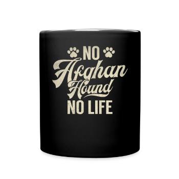 Afghan Hound Gifts - Tasse einfarbig - Schwarz - Vorne