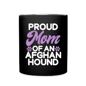 Afghan Hound Gifts - Full Colour Mug - black - Front