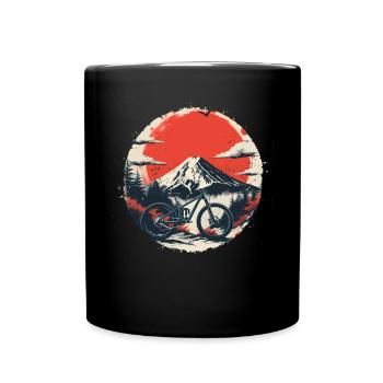 Mountainbiker - Tasse einfarbig - Schwarz - Vorne