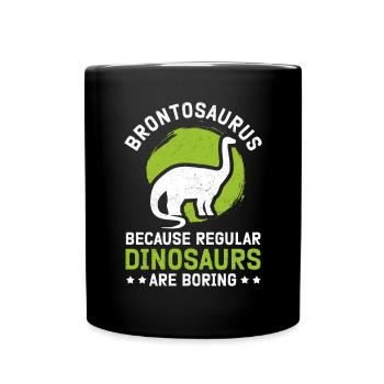 Cadeau de dinosaure Brontosaure Dino - Mug uni - noir - Devant