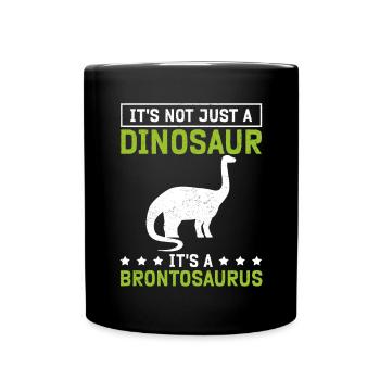Brontosaurus Dino Gifts - Full Colour Mug - black - Front