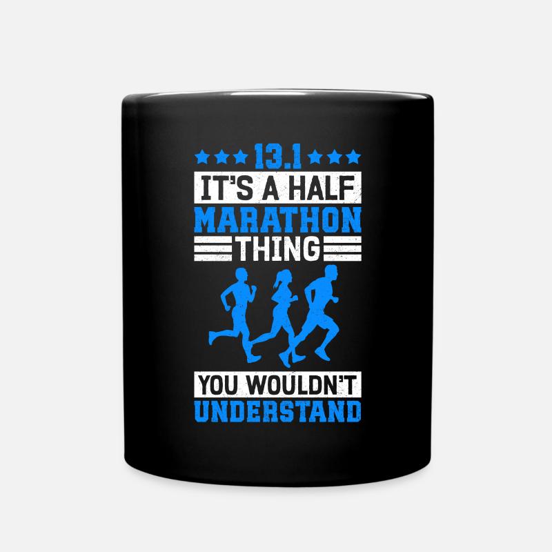 Mezza Maratona Mezza Maratona Regalo - Tazza monocolore - nero