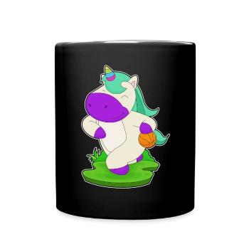 Unicorn Basketball Player Basketball - Full Colour Mug - black - Front