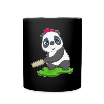 Panda Cricket Cricketschläger - Tasse einfarbig - Schwarz - Vorne