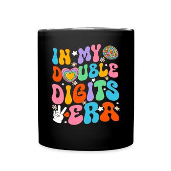 10 Years Old 10th Birthday - Full Colour Mug - black - Front