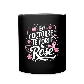 Pink October Fight against breast cancer - Full Colour Mug - black - Front