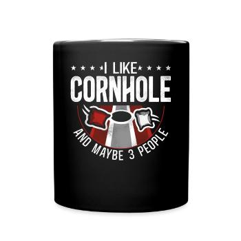 Cornhole Team Bean Bag Player - Tasse einfarbig - Schwarz - Vorne