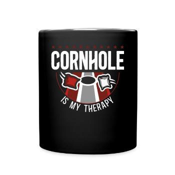 Joueur de sac de haricots de l’équipe Cornhole - Mug uni - noir - Devant