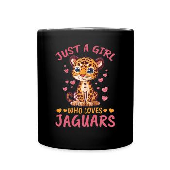 Drôle d’animal jaguar juste une fille qui aime les jaguars - Mug uni - noir - Devant