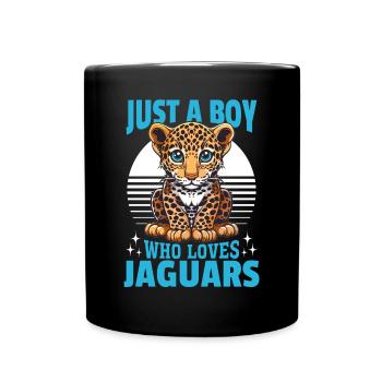 Drôle d’animal jaguar juste un garçon qui aime les jaguars - Mug uni - noir - Devant