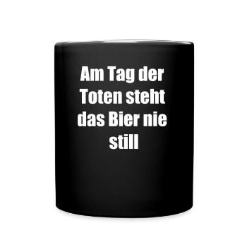 Allerseelen Geschenk - Tasse einfarbig - Schwarz - Vorne