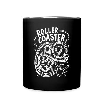 Roller Coaster Rider Fun Ride - Full Colour Mug - black - Front