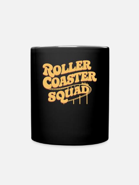 Roller Coaster Squad Achterbahn Fans - Mug uni - noir