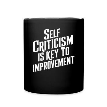 L’autocritique est la clé de l’amélioration - Mug uni - noir - Devant