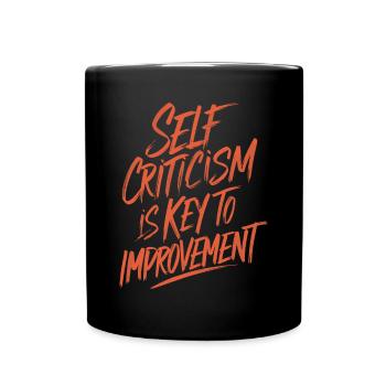 L’autocritique est la clé de l’amélioration - Mug uni - noir - Devant