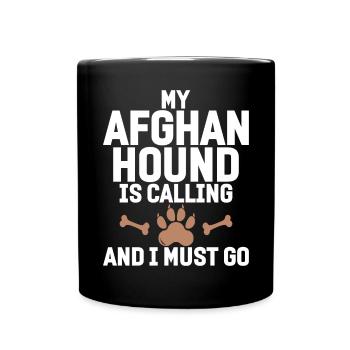 Afghan Hound Gifts - Tasse einfarbig - Schwarz - Vorne